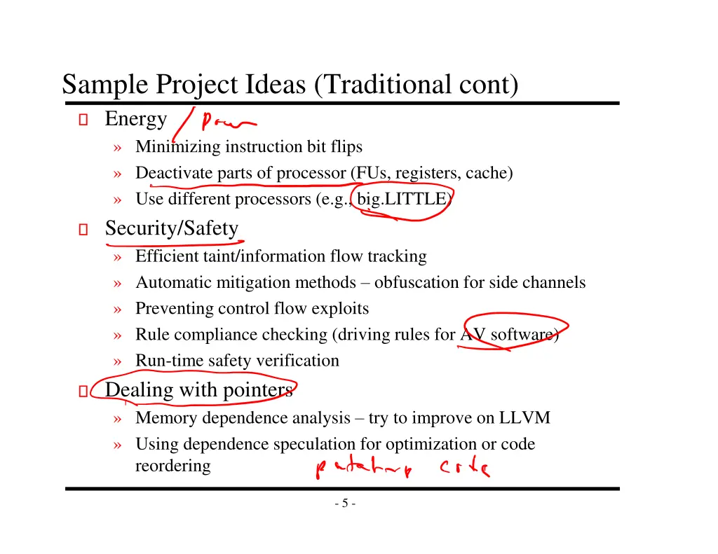 sample project ideas traditional cont energy