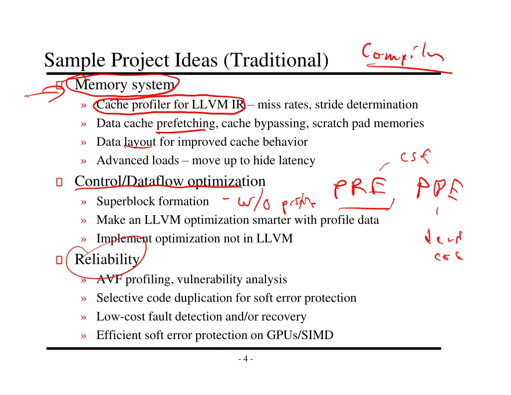 sample project ideas traditional memory system