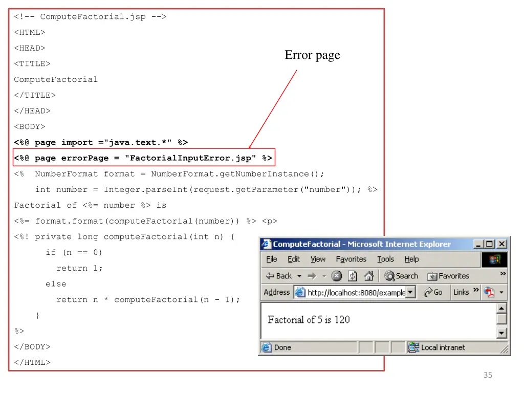 computefactorial jsp