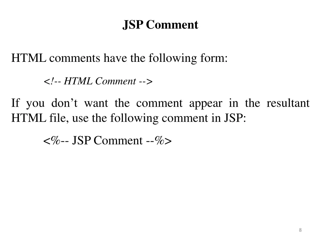 jsp comment
