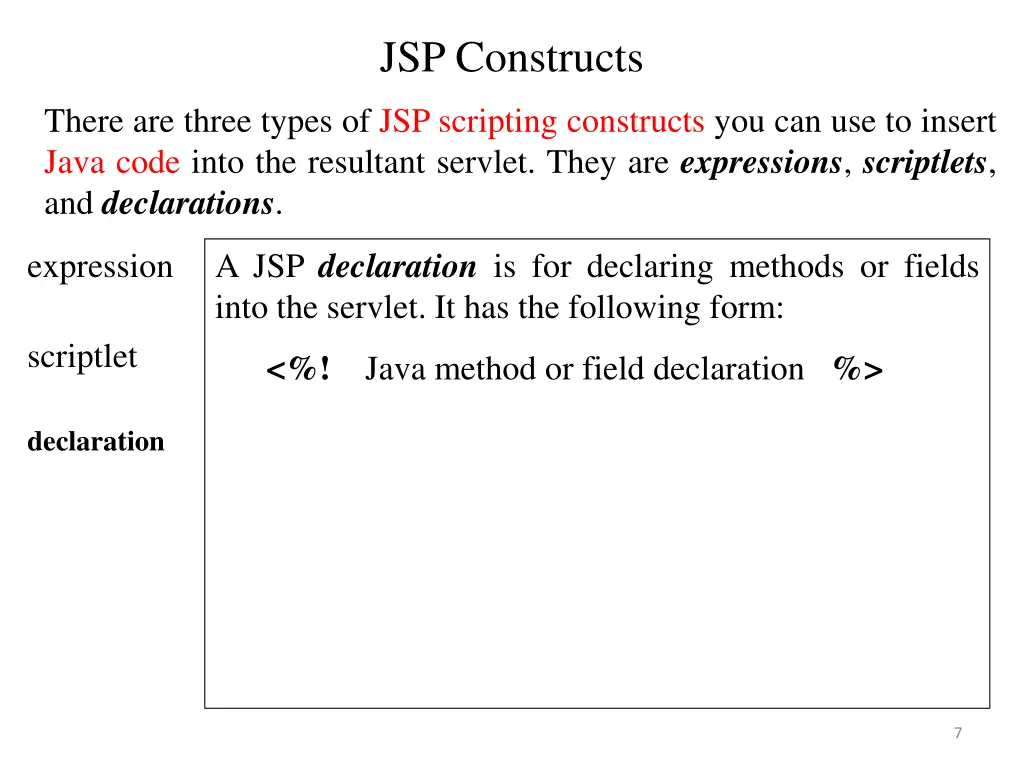 jsp constructs 2
