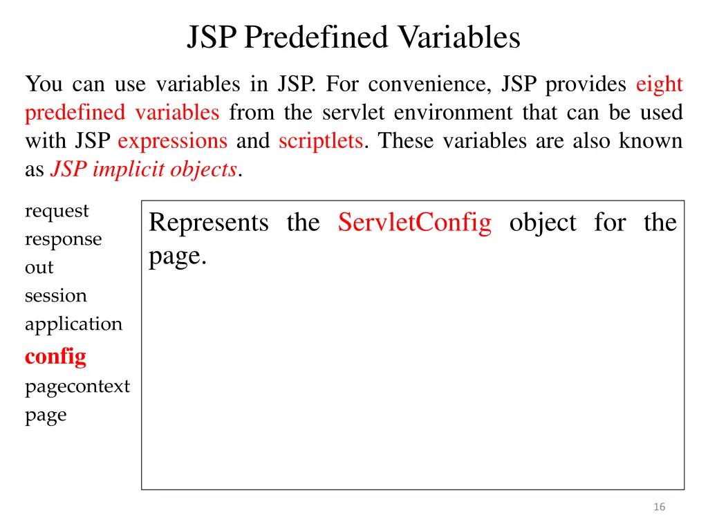 jsp predefined variables 5