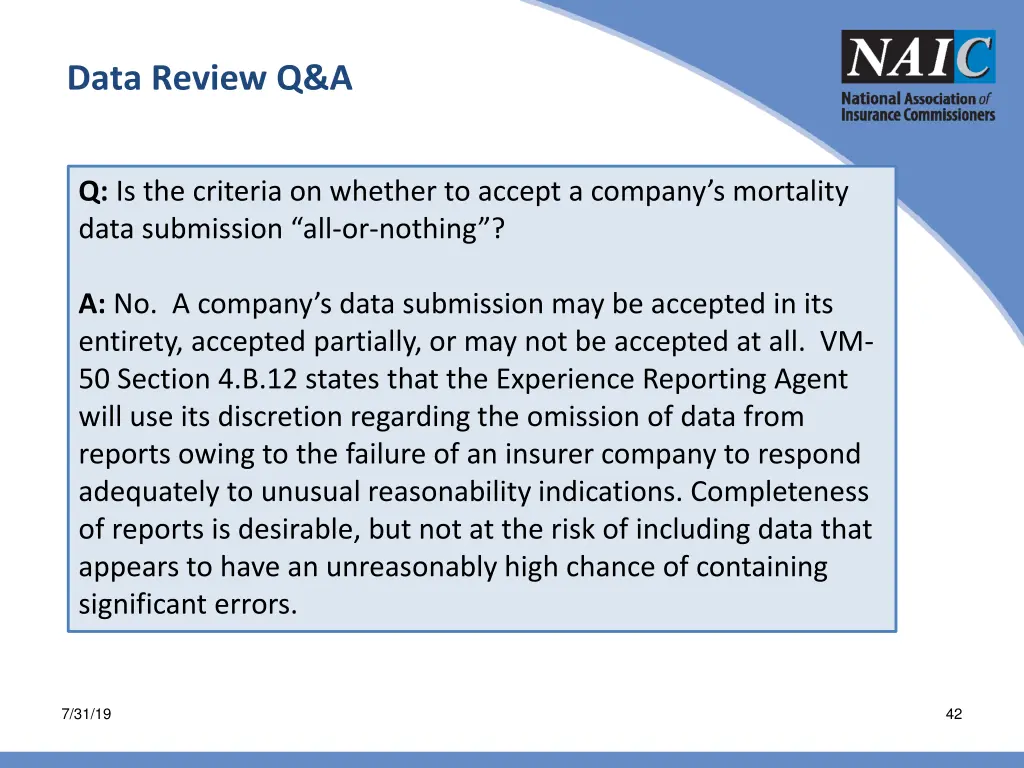 data review q a