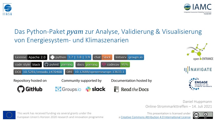 das python paket pyam zur analyse validierung