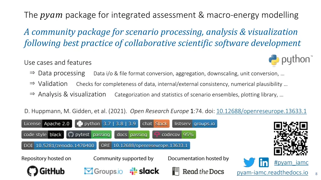 the pyam package for integrated assessment macro