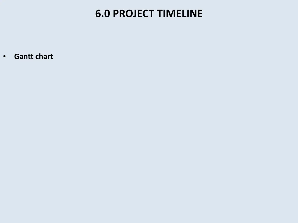 6 0 project timeline