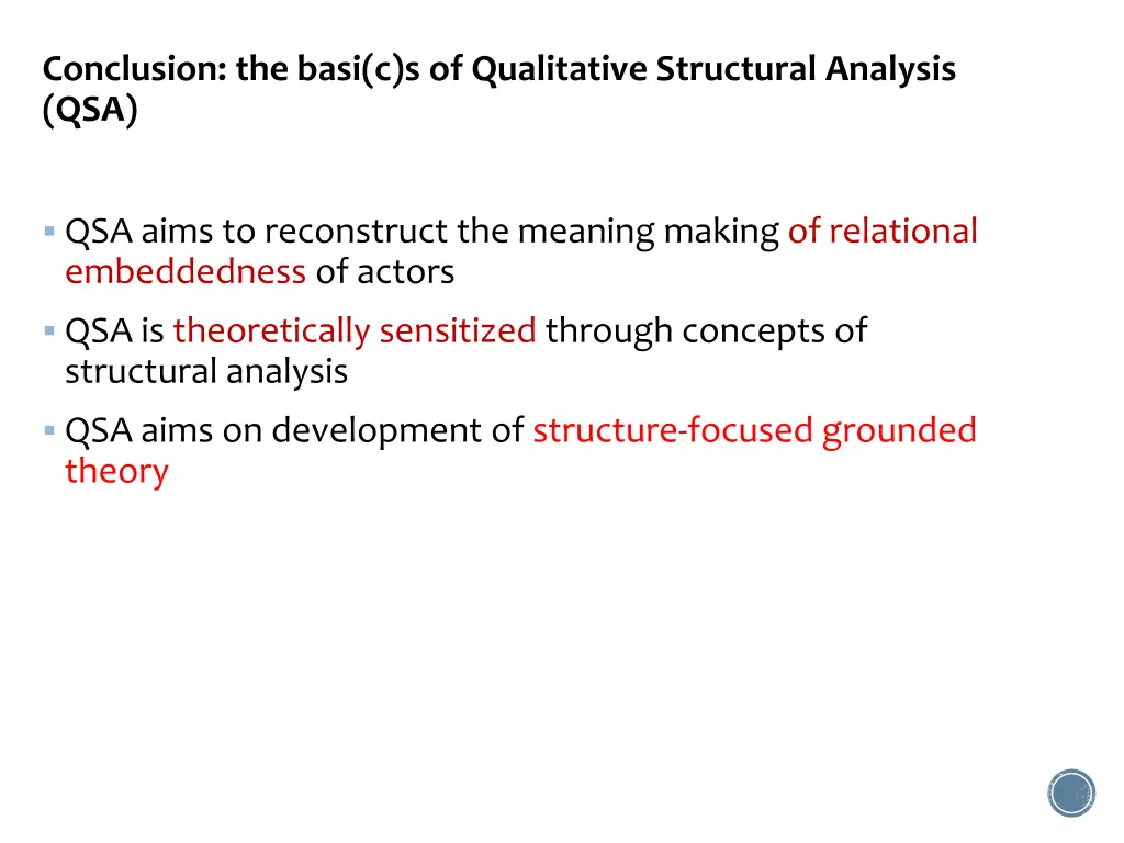 conclusion the basi c s of qualitative structural