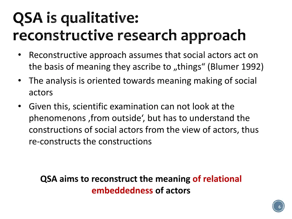 qsa is qualitative reconstructive research