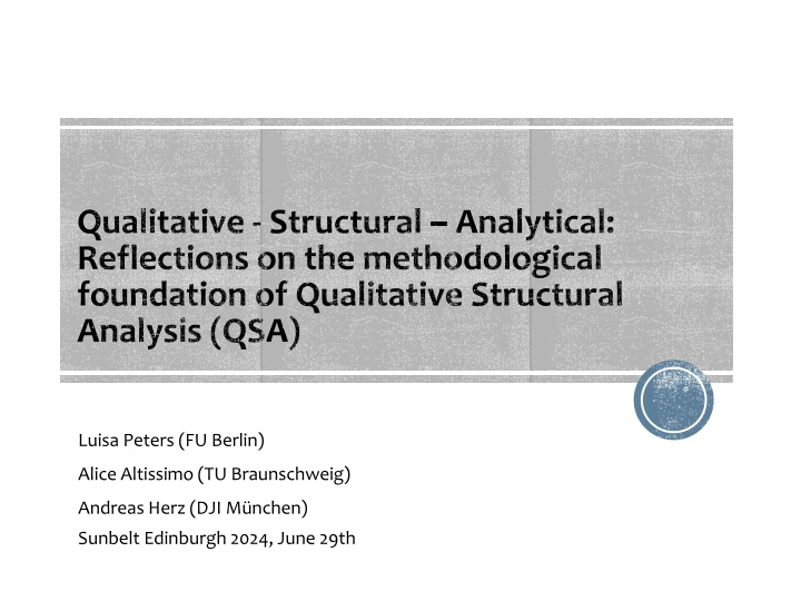qualitative structural analytical reflections