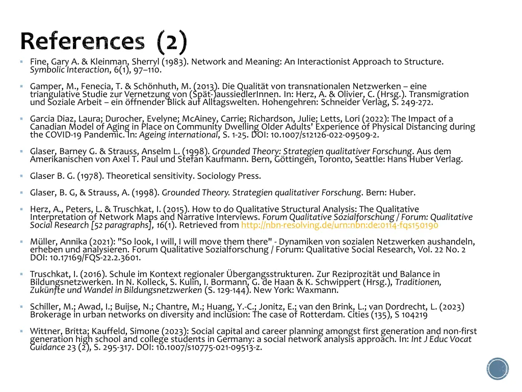 references 2 fine gary a kleinman sherryl 1983