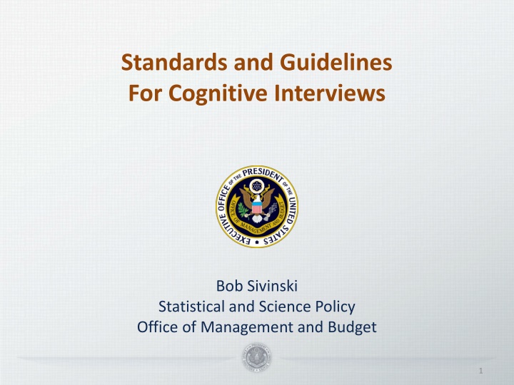 standards and guidelines for cognitive interviews