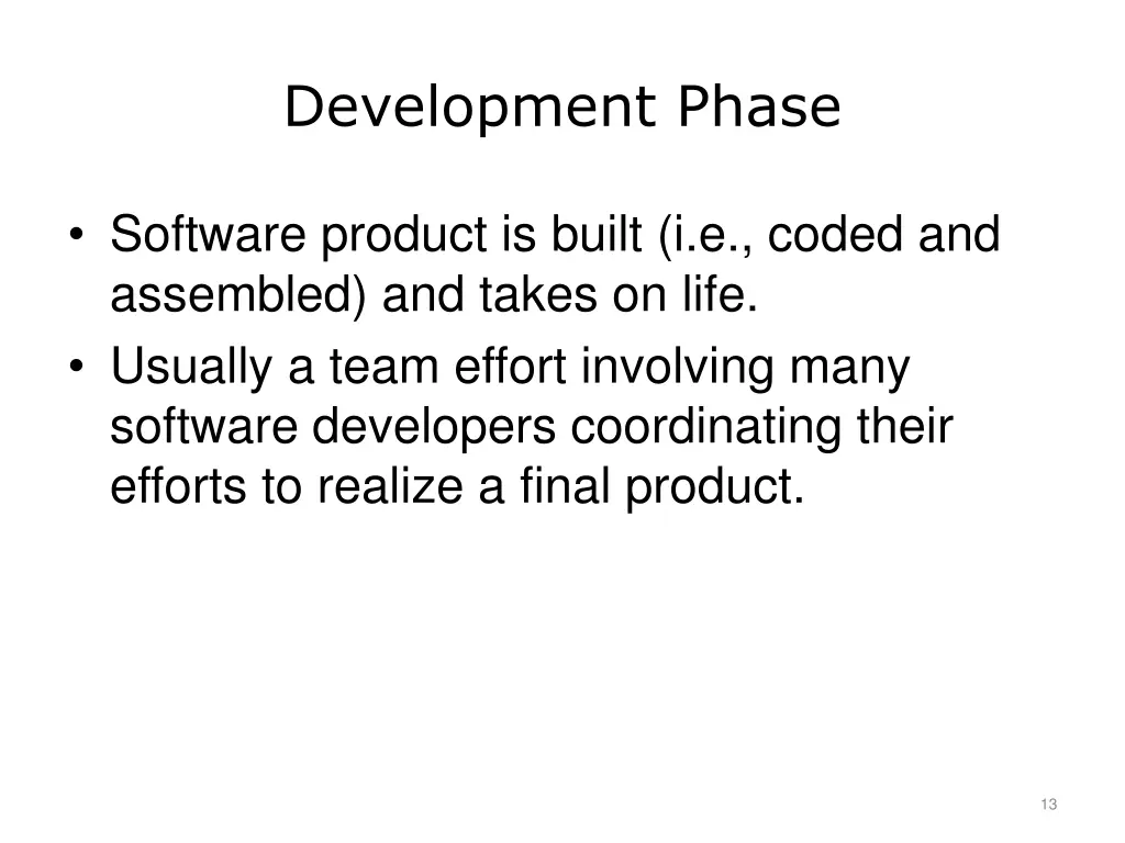development phase