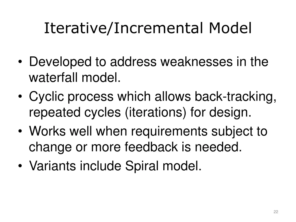 iterative incremental model
