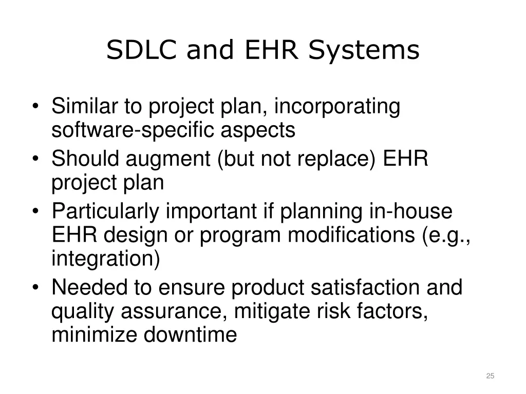 sdlc and ehr systems