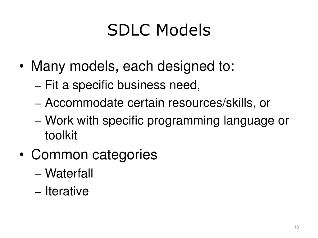 sdlc models
