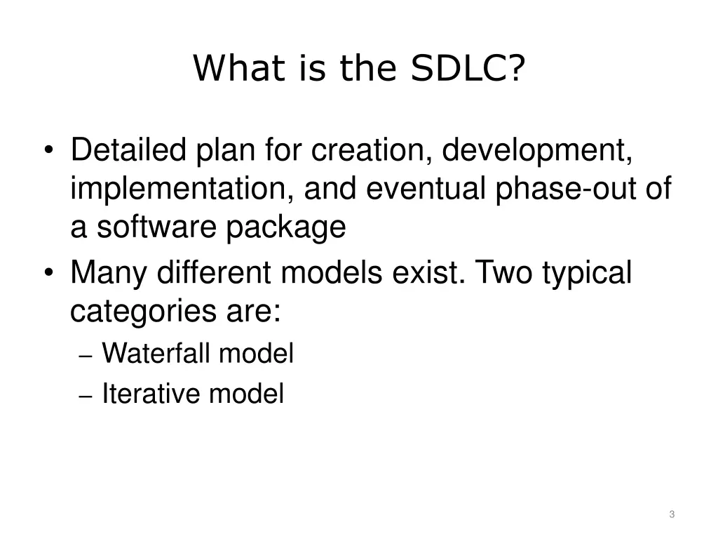 what is the sdlc