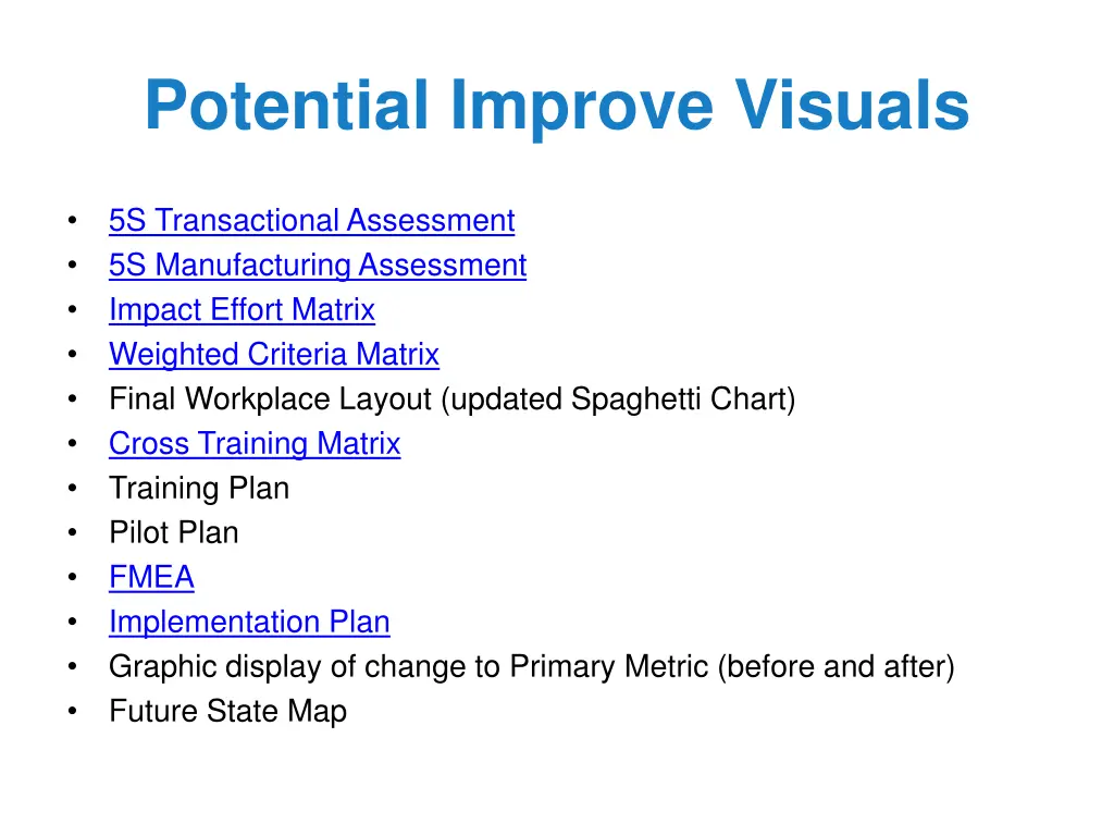 potential improve visuals