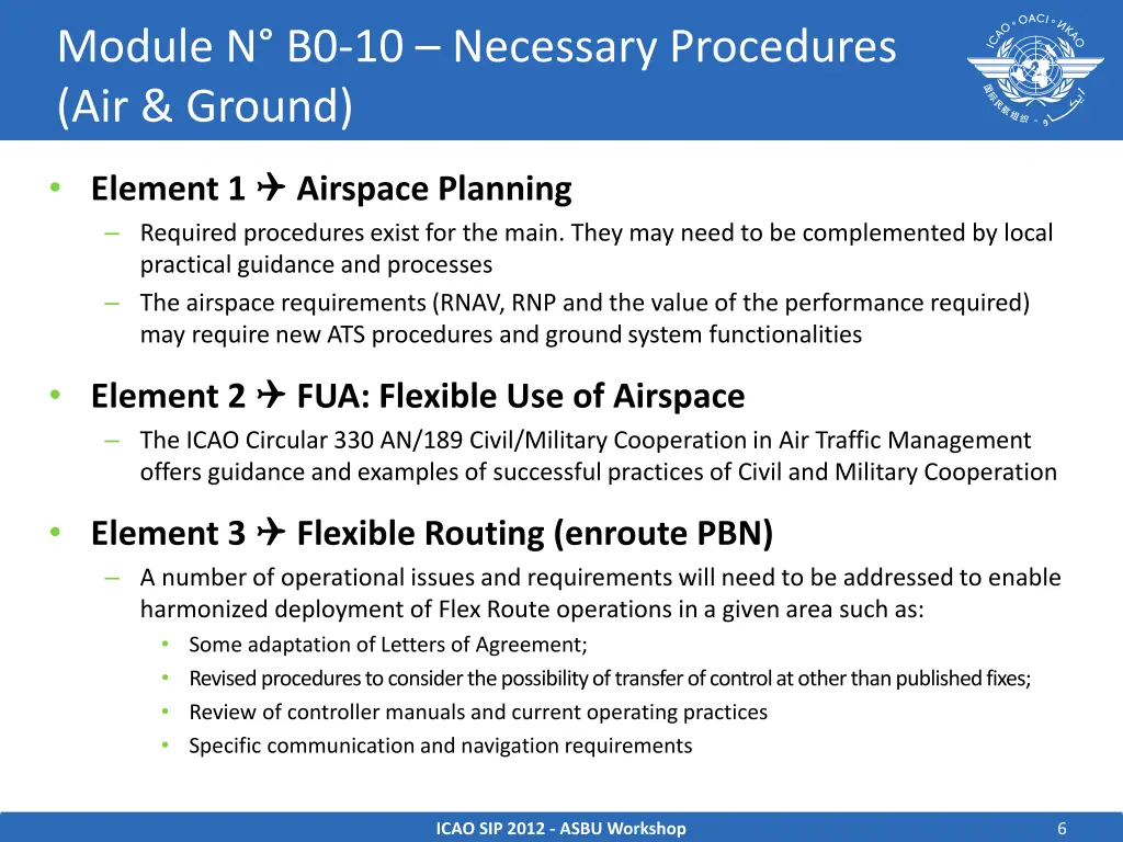 module n b0 10 necessary procedures air ground