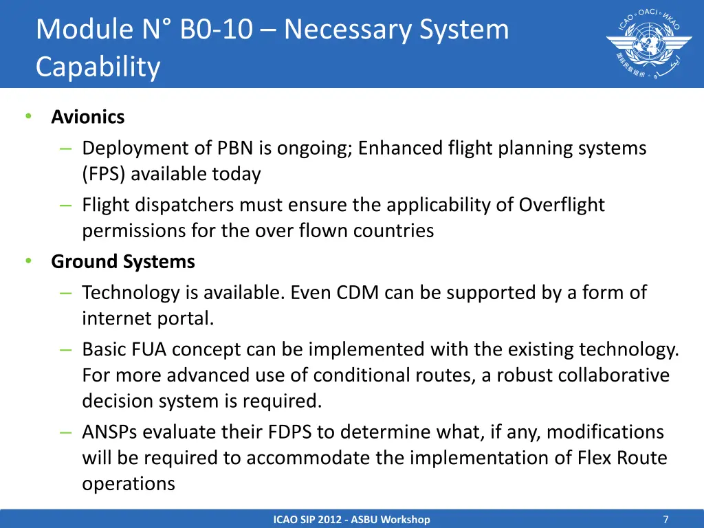 module n b0 10 necessary system capability