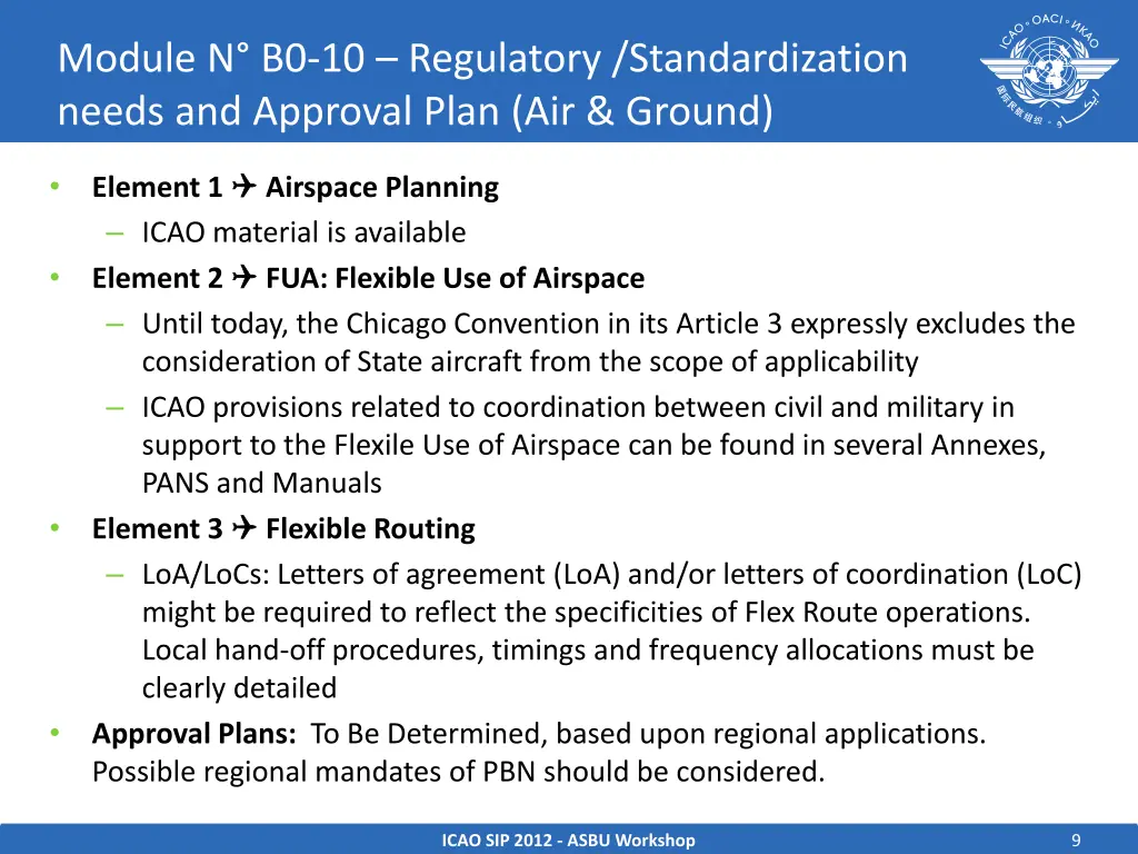 module n b0 10 regulatory standardization needs