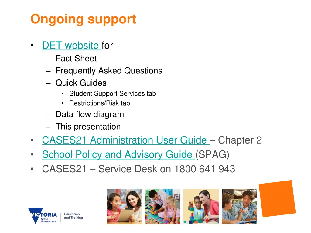 ongoing support
