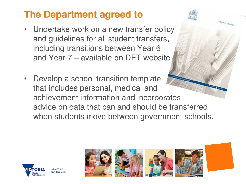 the department agreed to