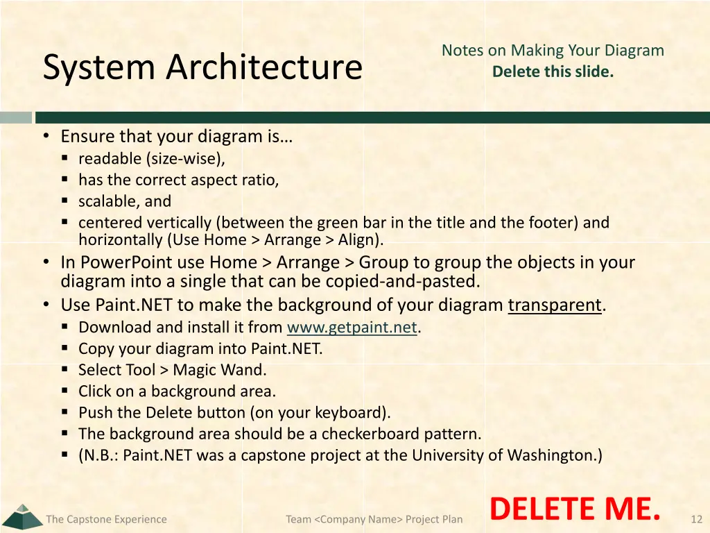 notes on making your diagram delete this slide
