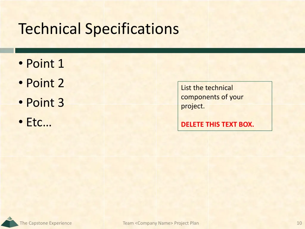 technical specifications