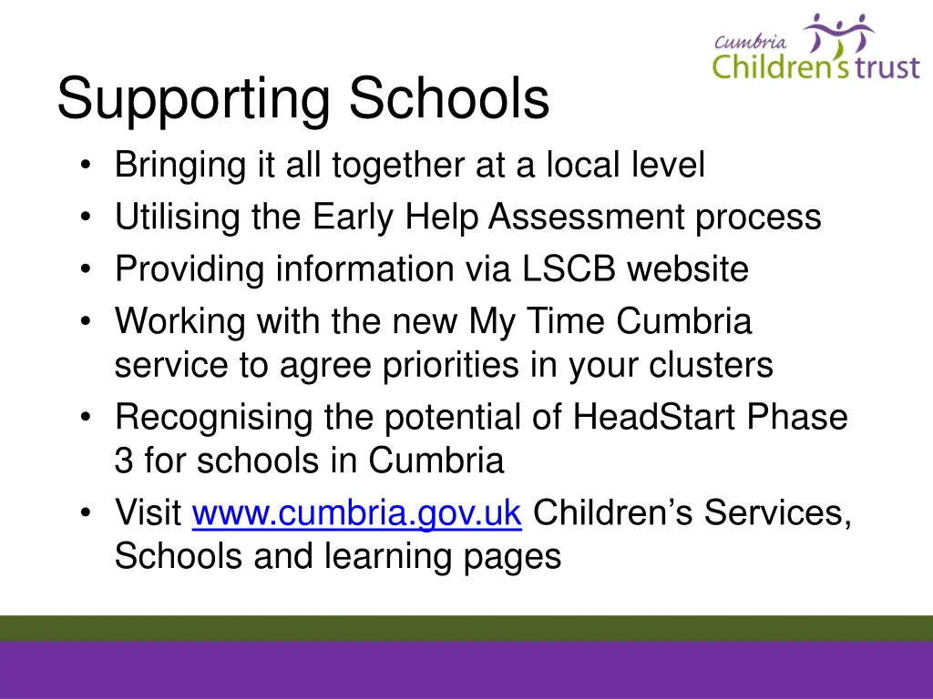 supporting schools bringing it all together