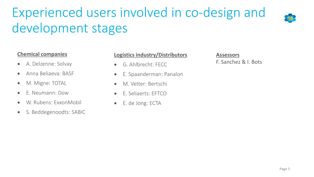 experienced users involved in co design