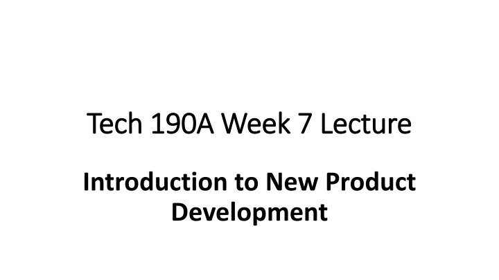 tech 190a week 7 lecture tech 190a week 7 lecture