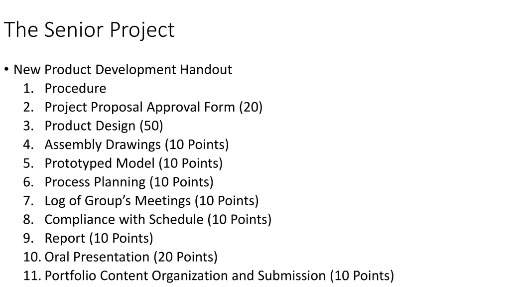 the senior project