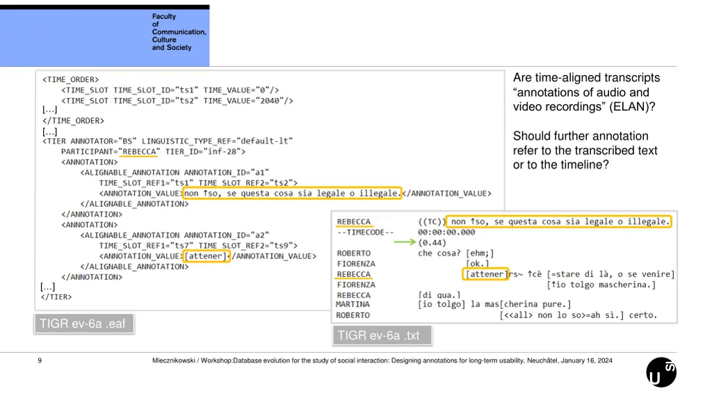 are time aligned transcripts annotations of audio