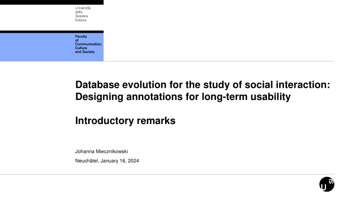 database evolution for the study of social