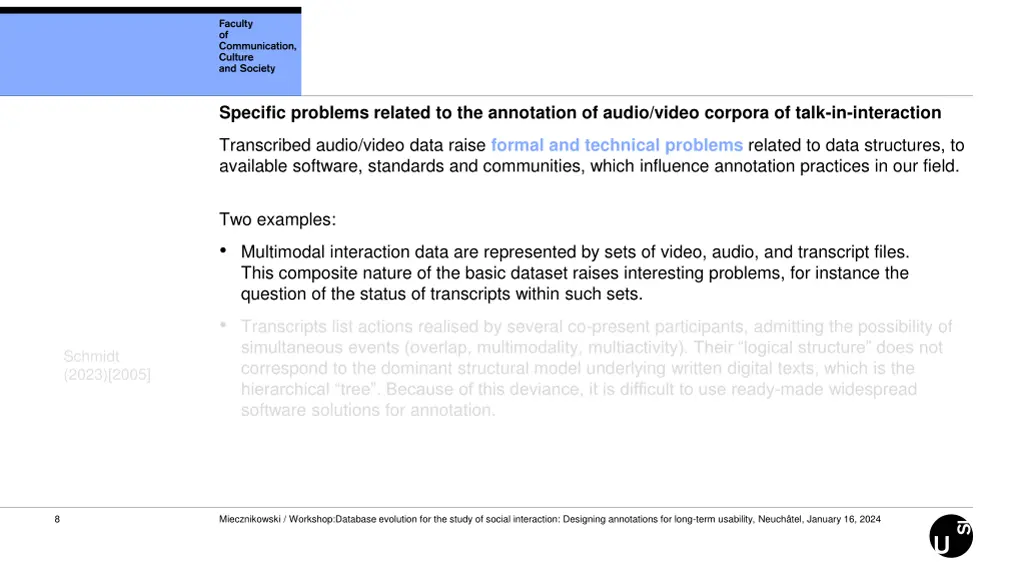 specific problems related to the annotation 1