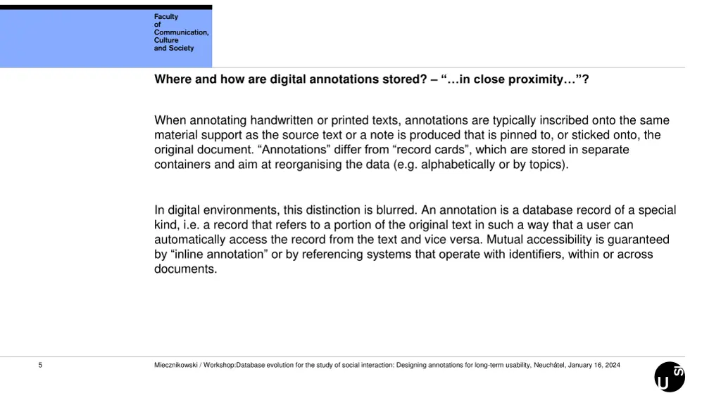 where and how are digital annotations stored
