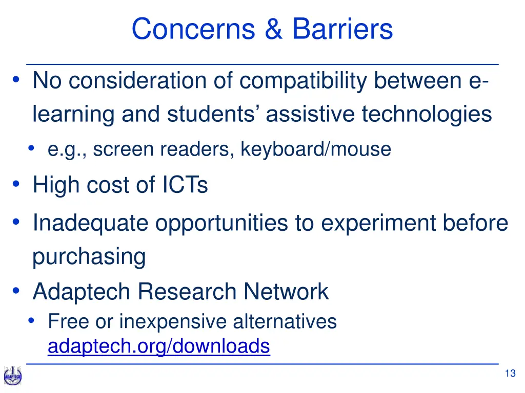 concerns barriers 1