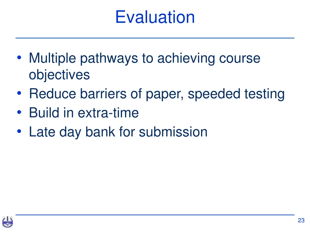evaluation