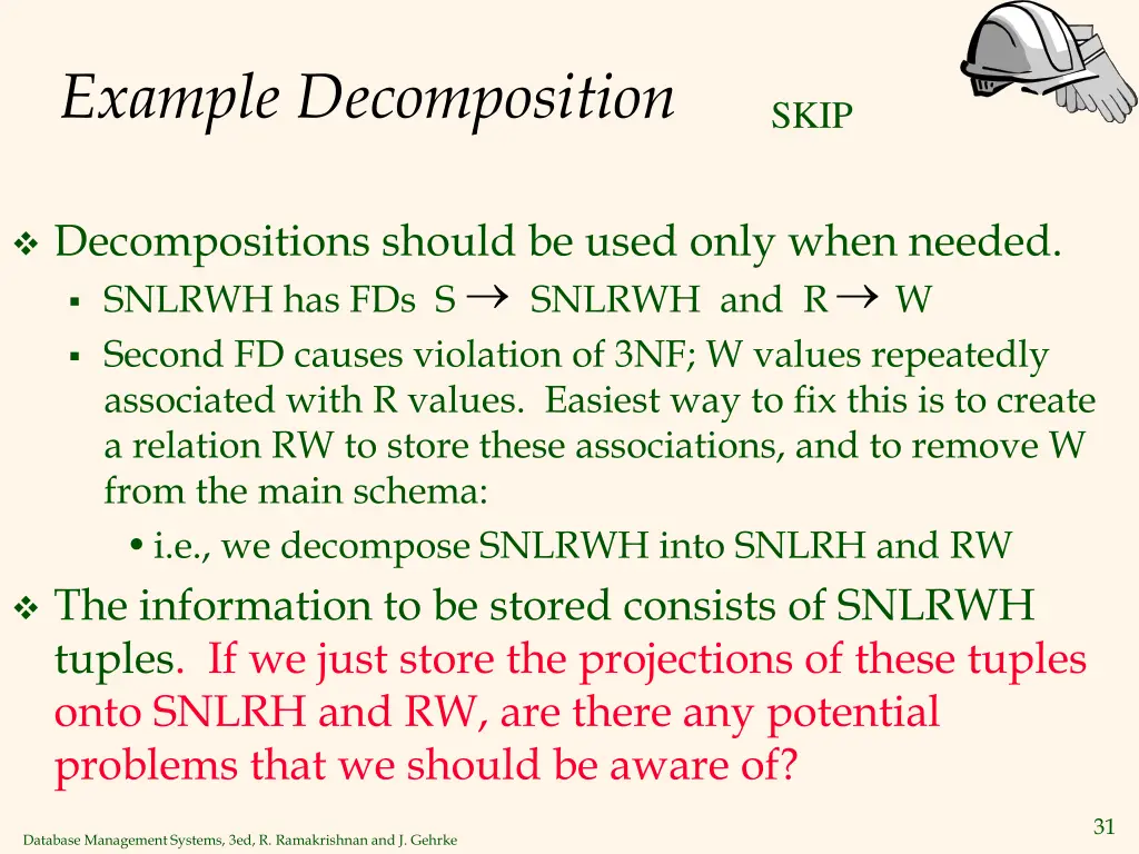 example decomposition