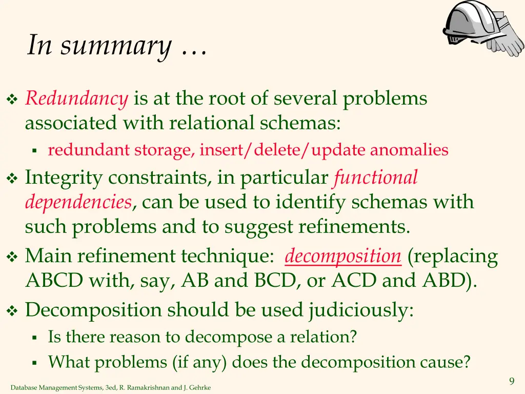 in summary