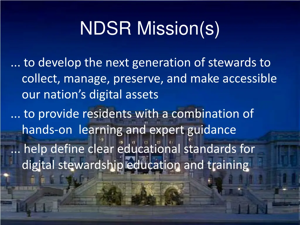 ndsr mission s