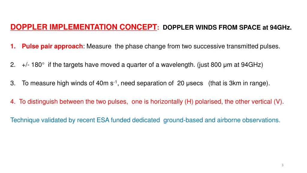 doppler implementation concept doppler winds from