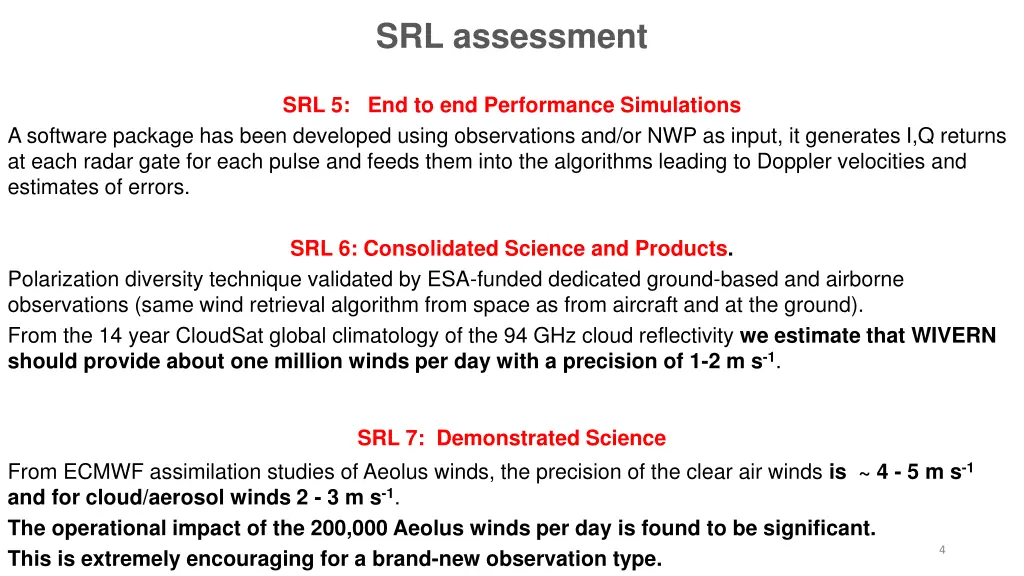srl assessment