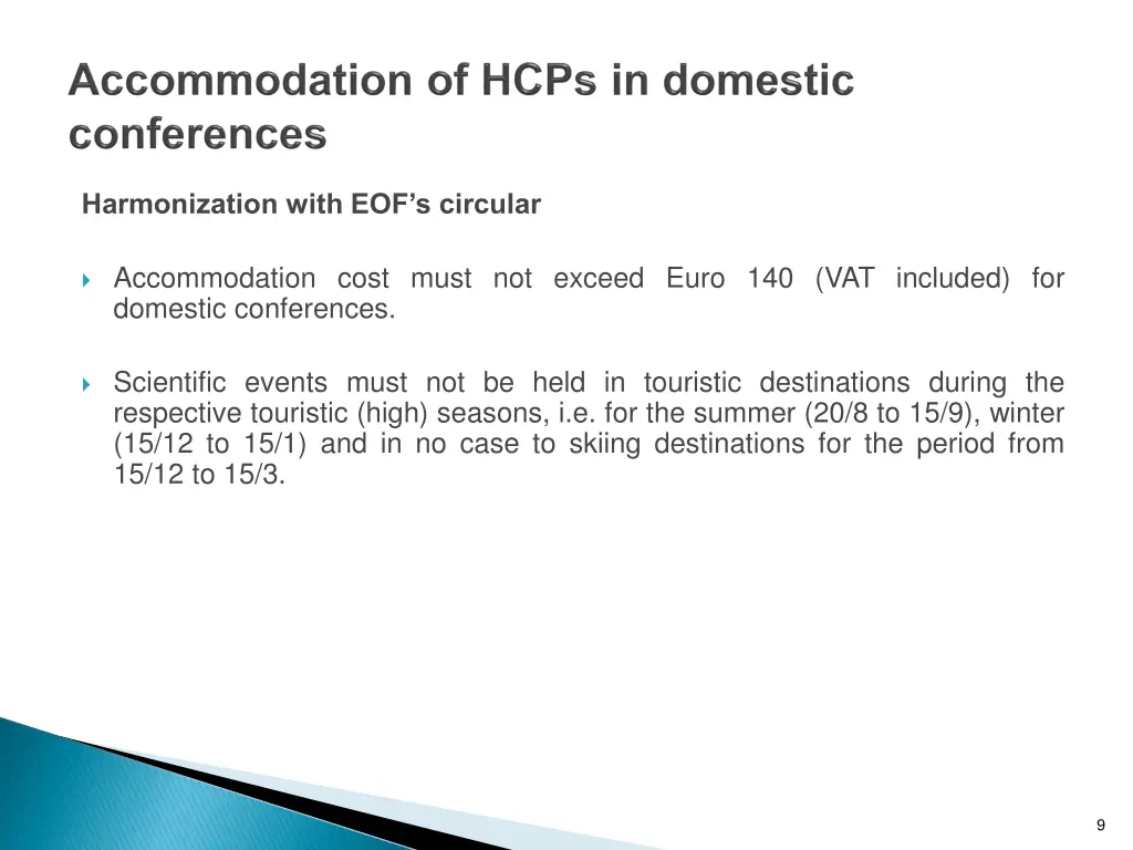 harmonization with eof s circular