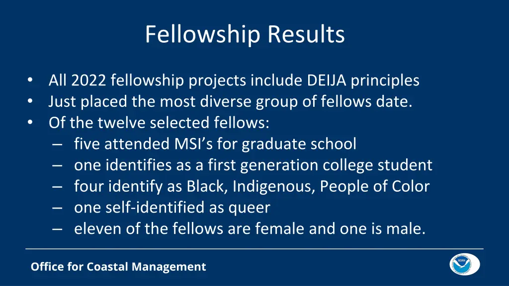 fellowship results