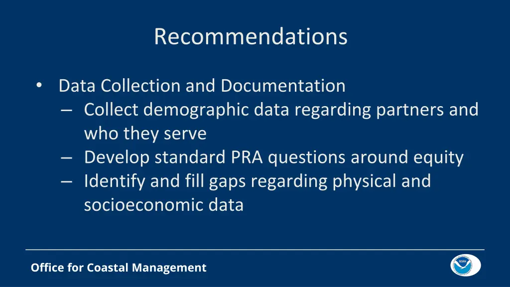 recommendations