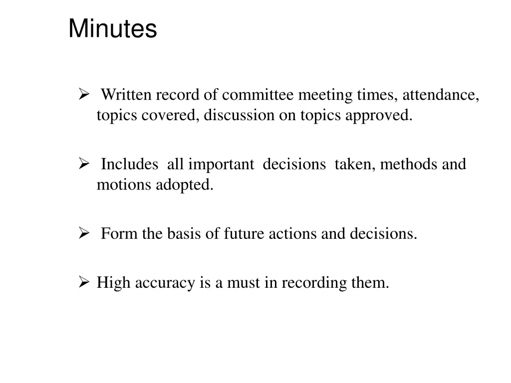 minutes