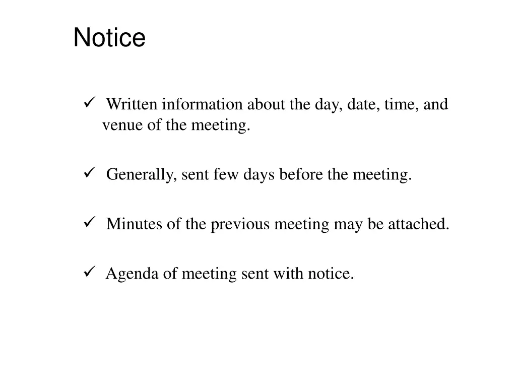 notice