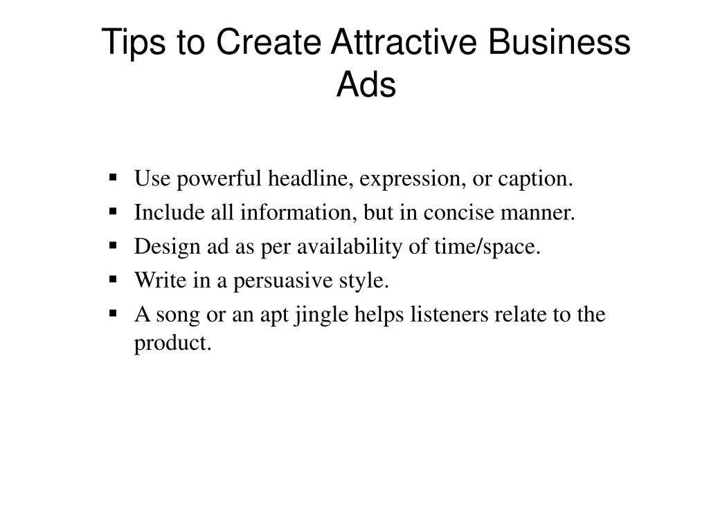 tips to create attractive business ads