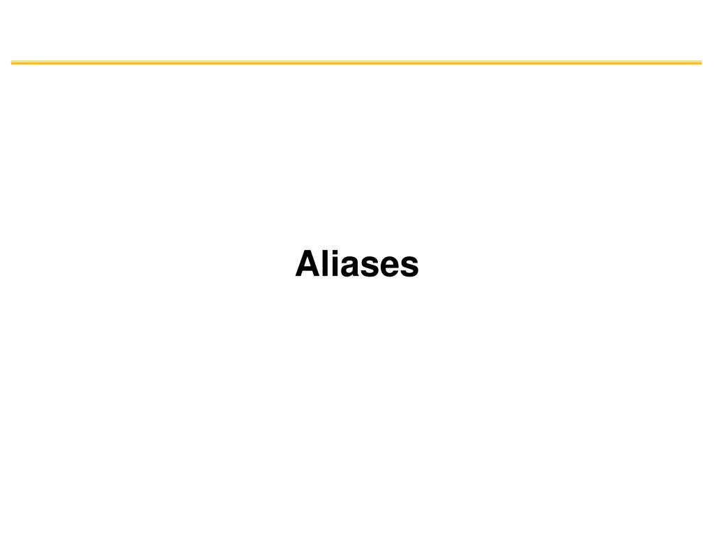 aliases